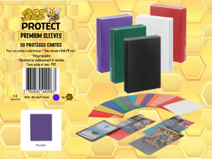 Protèges cartes Premium (X50) VIOLET Beeprotect