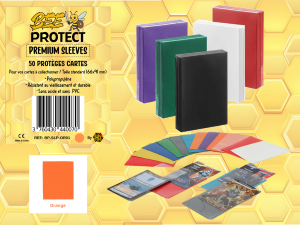 Protèges cartes Premium (X50) ORANGE Beeprotect
