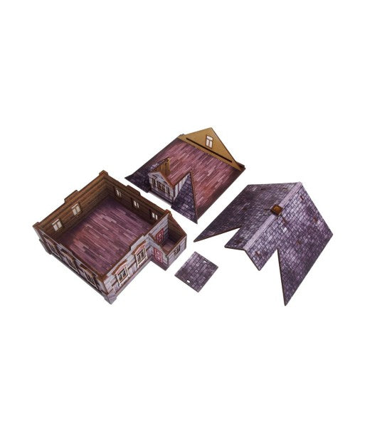 WW2 Ostfront Village Whitewashed Dacha (1) (28mm) pré-peint