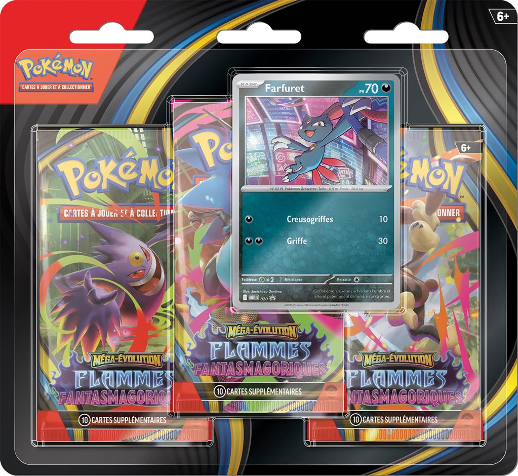 Pokémon ME02: pack 3 boosters Farfuret ( Limité à un exemplaire par client)