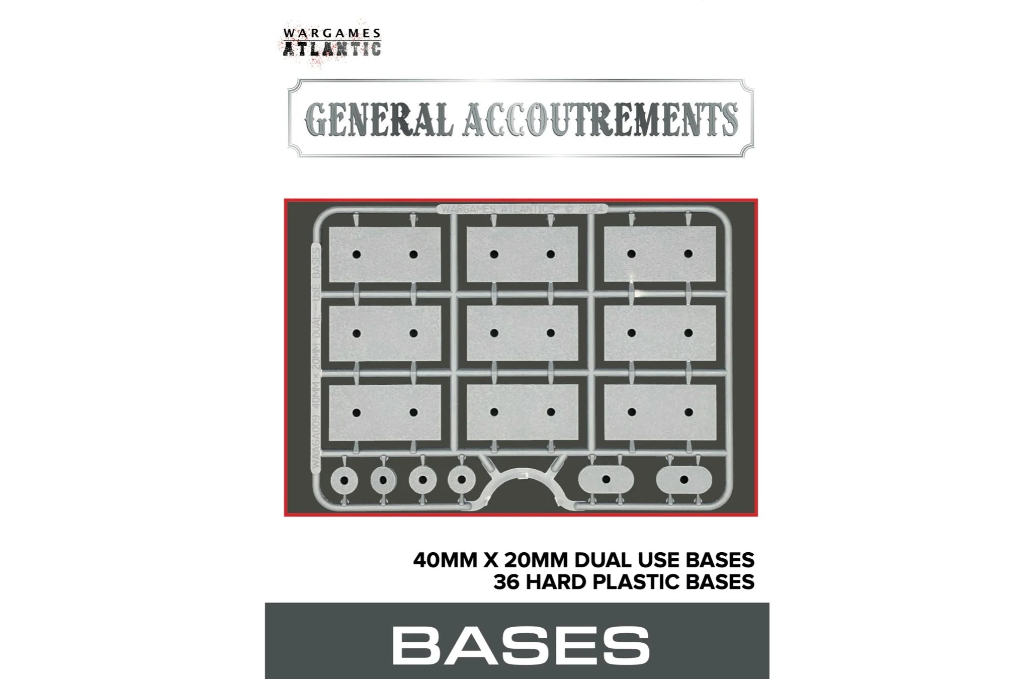WargamesAtlantic : 40mm x 20mm Dual Use Bases (X36)