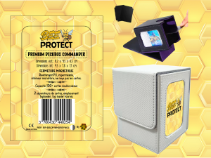 DeckBox Commander Premium BLANC-GRIS