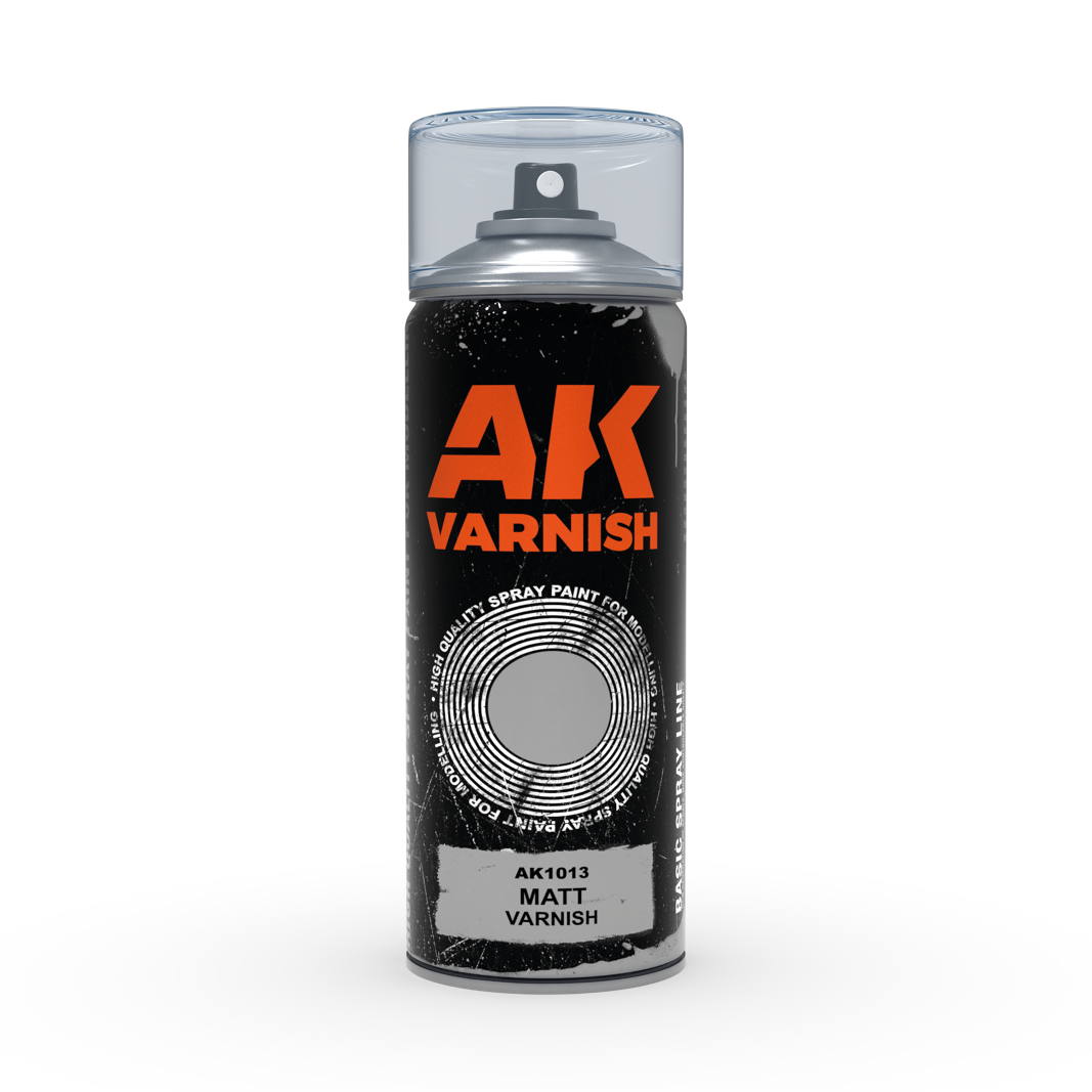 Bombe de sous couche : AK Matt Varnish - Spray 400ml (Includes 2 nozzles)