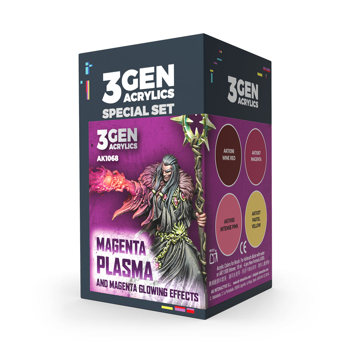 WARGAME COLOR SET. MAGENTA PLASMA AND GLOWING EFFECT