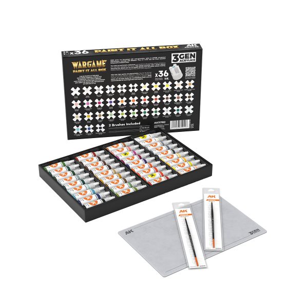 Ak Interactive - 3Rd Gen Set - Wargame Paint it All Box x36 (LIVRAISON GRATUITE)