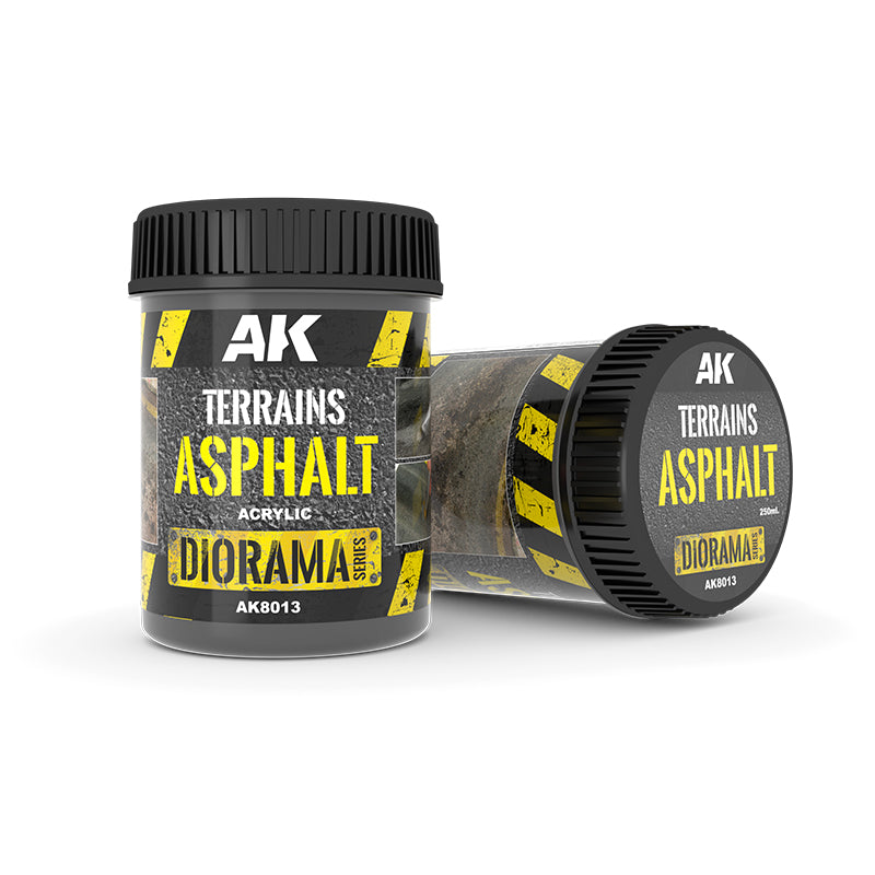 AK Interactive Diorama :TERRAINS ASPHALT - 250ml (Acrylic)