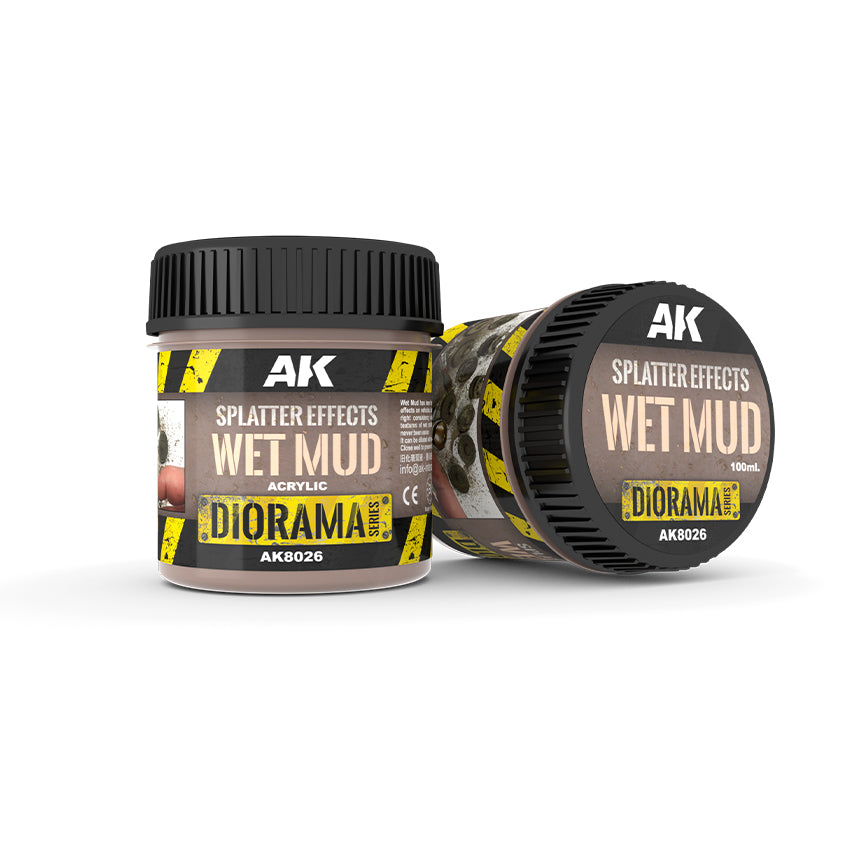 AK Interactive Diorama :SPLATTER EFFECTS WET MUD - 100ml - Base product (Acrylic)