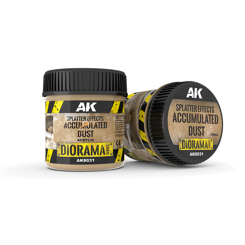 AK Interactive Diorama :SPLATTER EFFECTS ACCUMULATED DUST - 100ml (Acrylic)