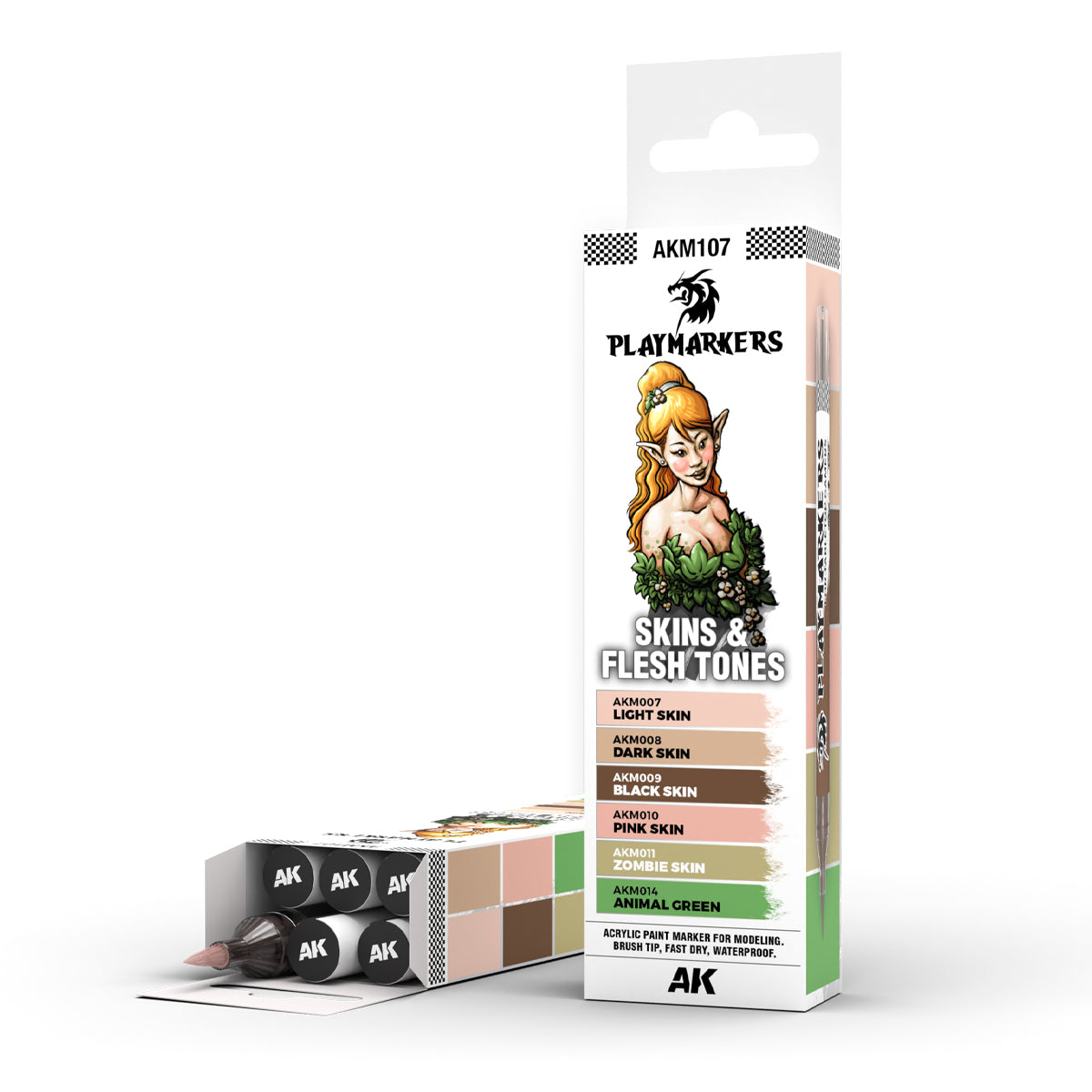 PLAYMARKERS SET - SKIN & FLESH TONES (6 ref.)(RUPTURE DE STOCK)