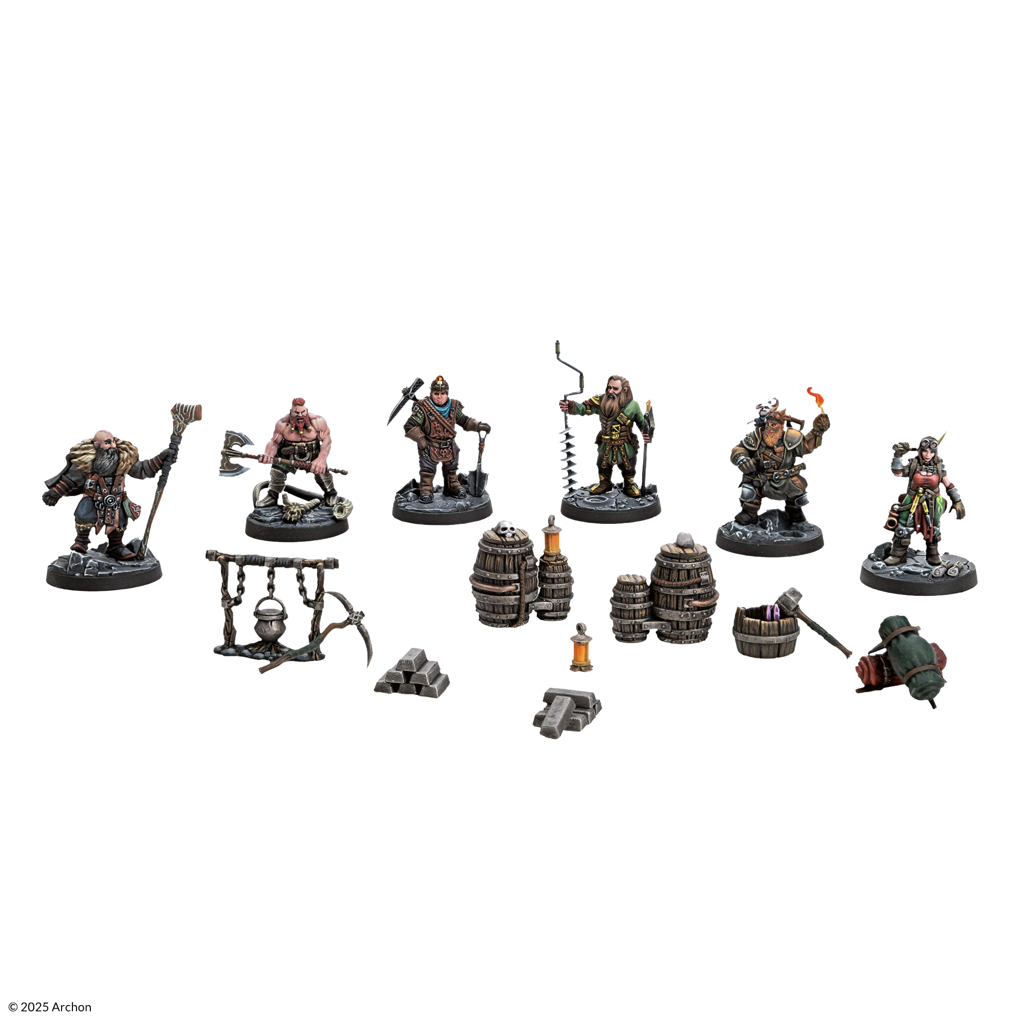 Dungeons & Lasers - Figurines - Dwarven Miners