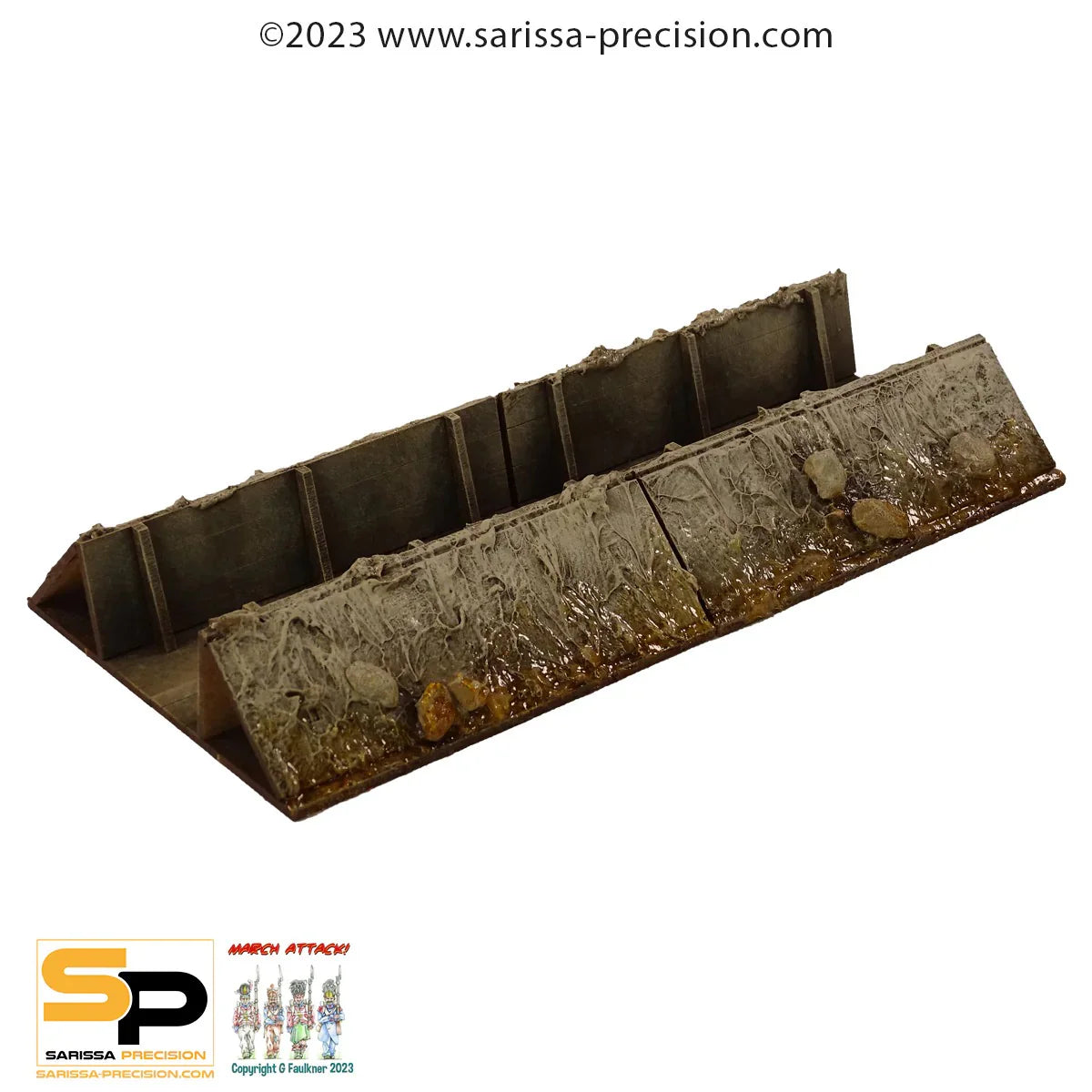 Sarissa Précision Trench System : Trench Straight (x2) (Précommandes disponible en janvier)