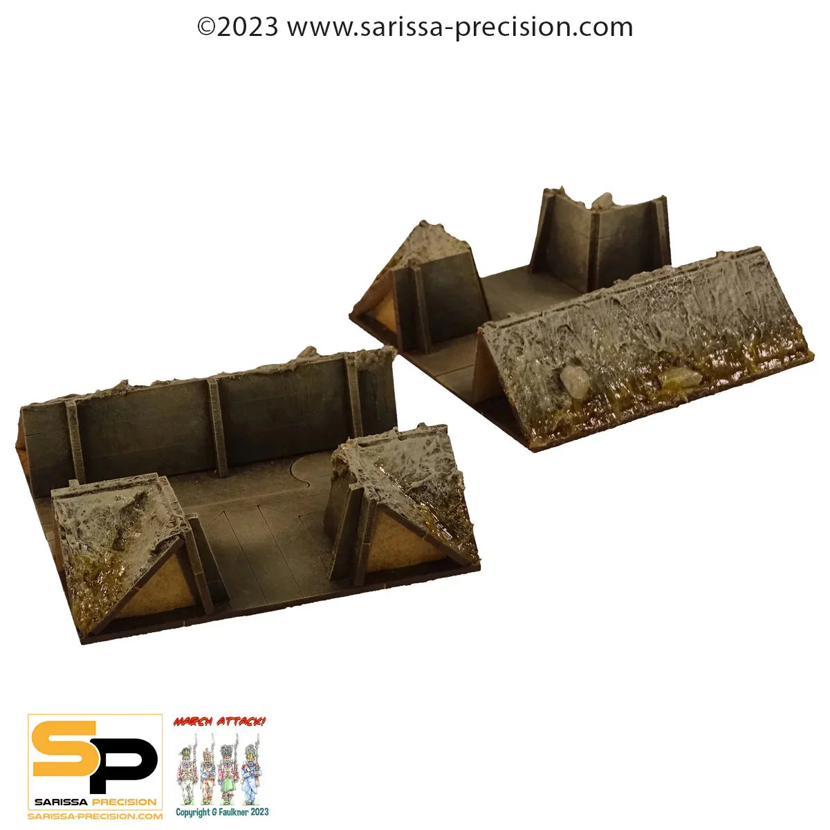 Sarissa Précision Trench System : Trench T Section (x2) (Précommandes disponible en janvier)