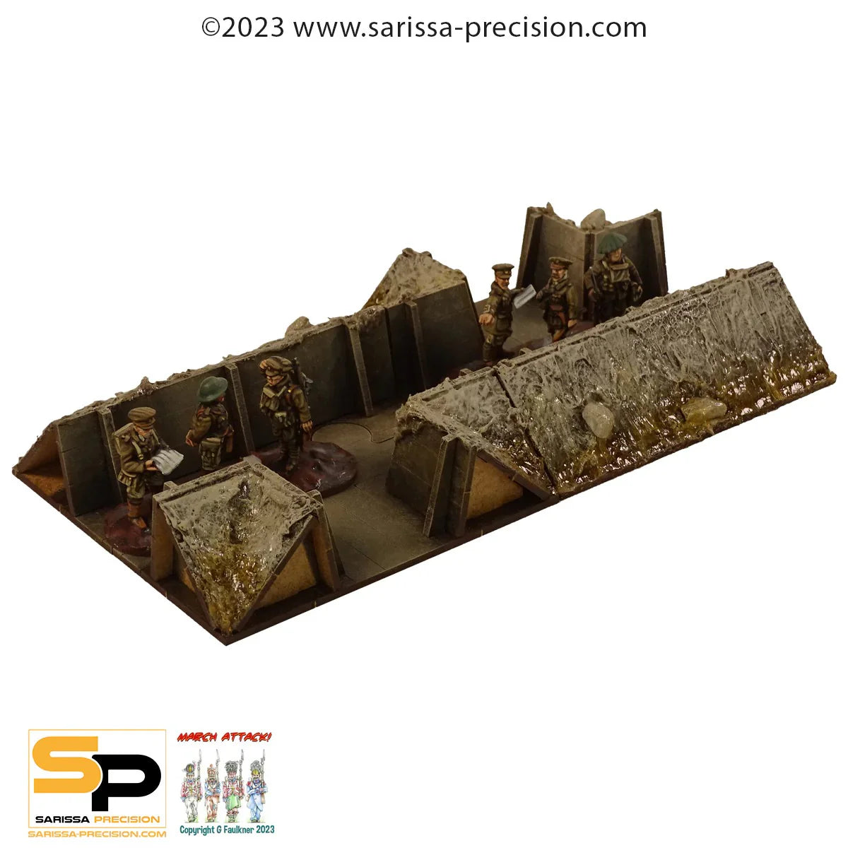 Sarissa Précision Trench System : Trench T Section (x2) (Précommandes disponible en janvier)