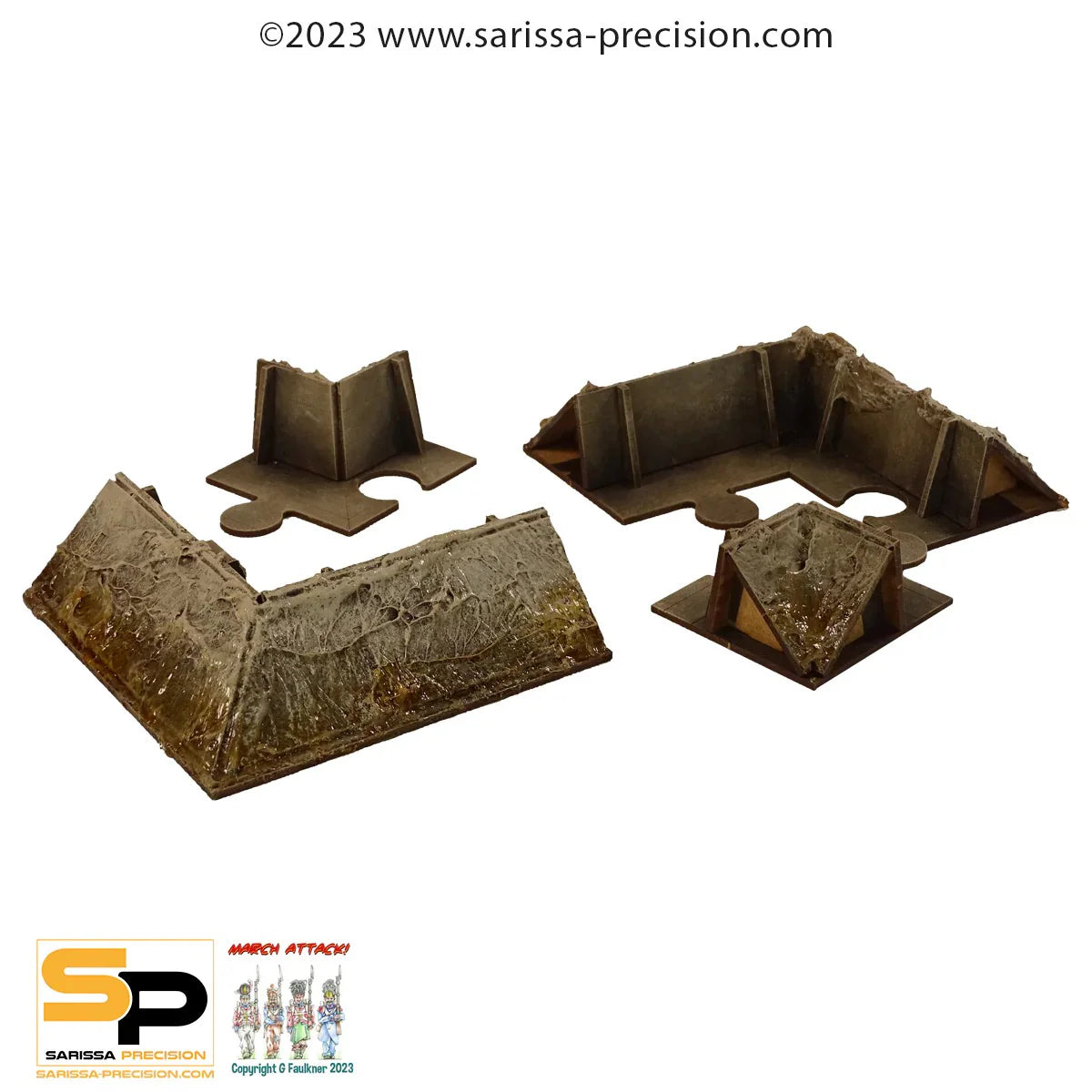 Sarissa Précision Trench System : Trench Corner Sections (Précommandes disponible en janvier) (Copie)