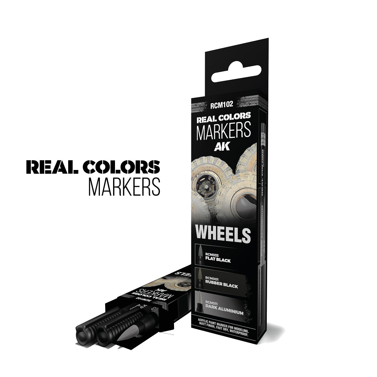 AK.Real.Colors.markers : WHEELS - SET 3 REAL COLORS MARKERS