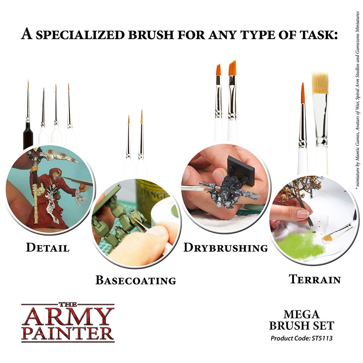 Army Painter - Mega Brush Set (RUPTURE DE STOCK FOURNISSEUR)