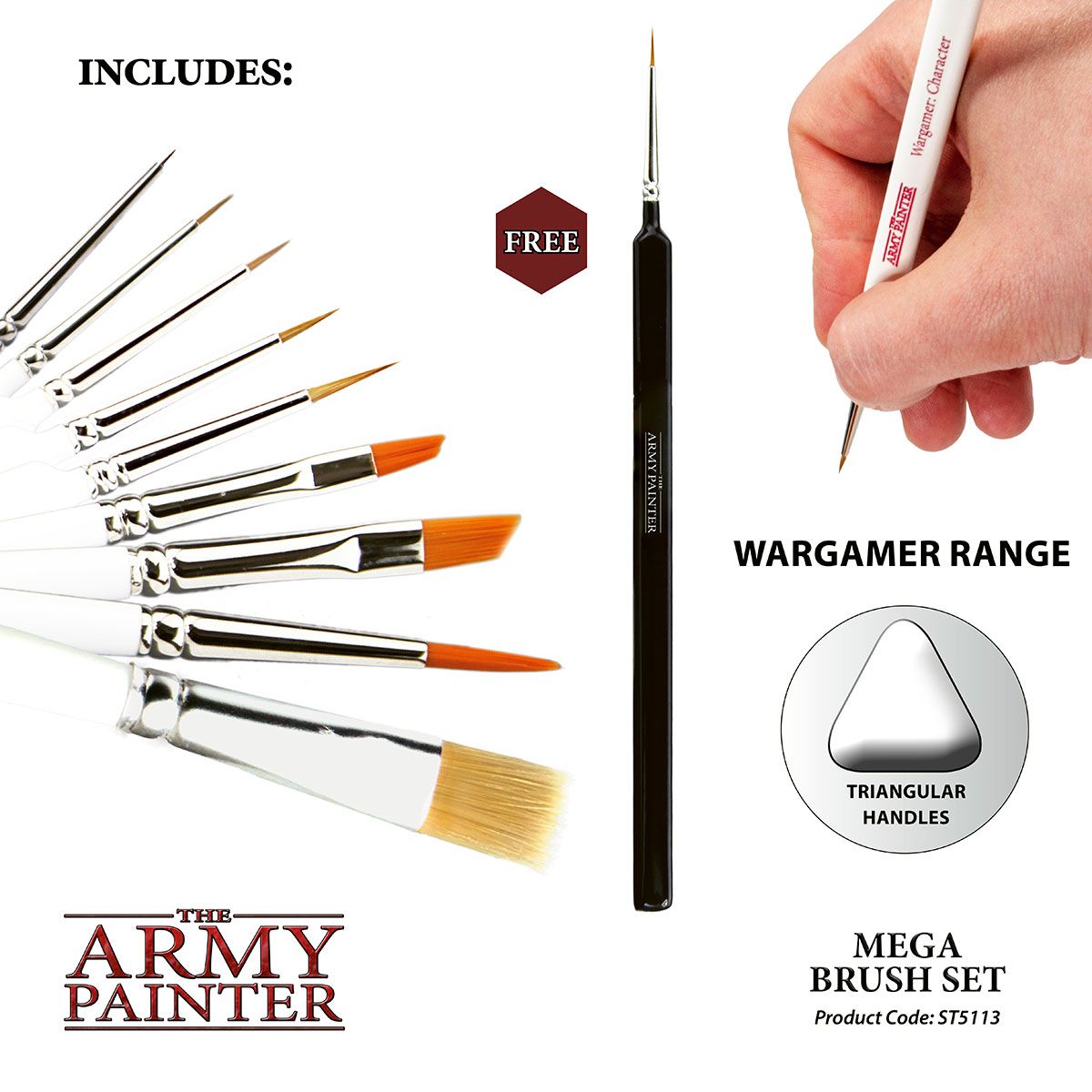 Army Painter : Mega Brush Set (Pinceaux)