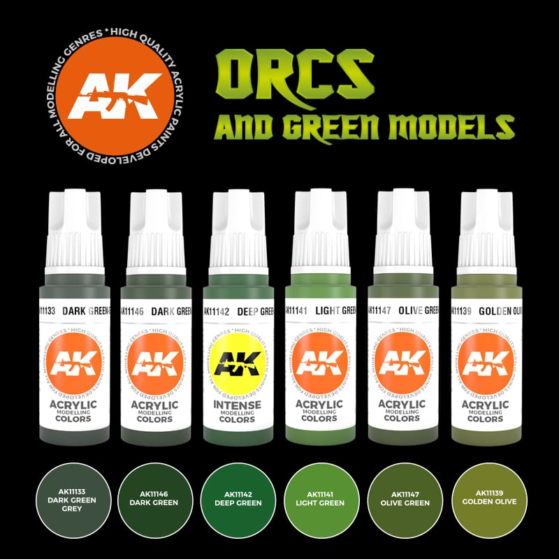 Acrylics 3GEN sets :Orcs And Green Creatures