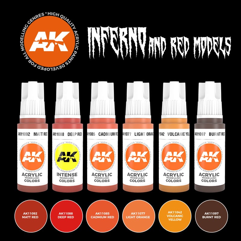 Acrylics 3GEN sets :Inferno And Red Creatures