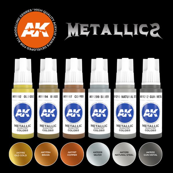 Acrylics 3GEN sets :Metallics Set