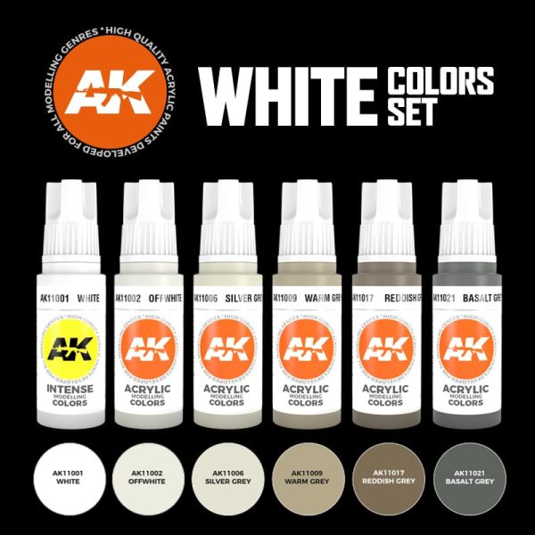Acrylics 3GEN sets :White Colors Set