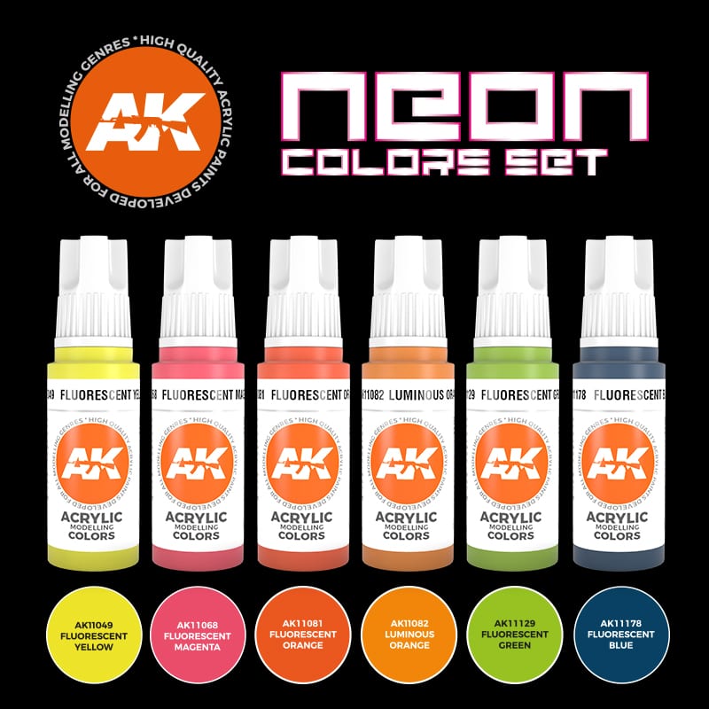 Acrylics 3GEN sets :Neon Colors Set