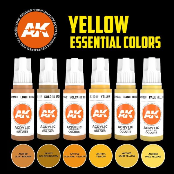 Acrylics 3GEN sets :Yellow Essential Colors 3gen Set