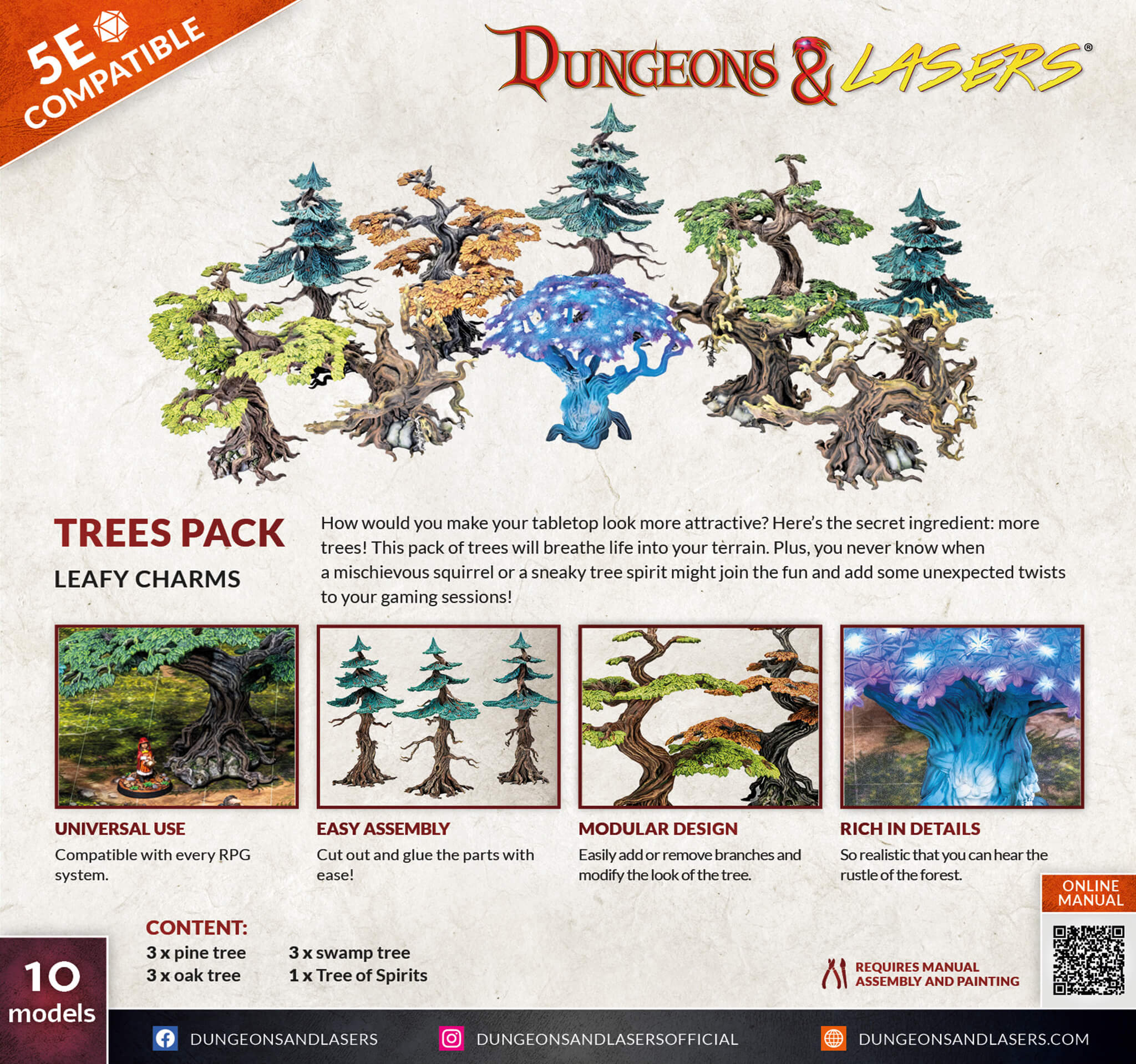 Dungeons & Lasers - Décors - Trees Pack