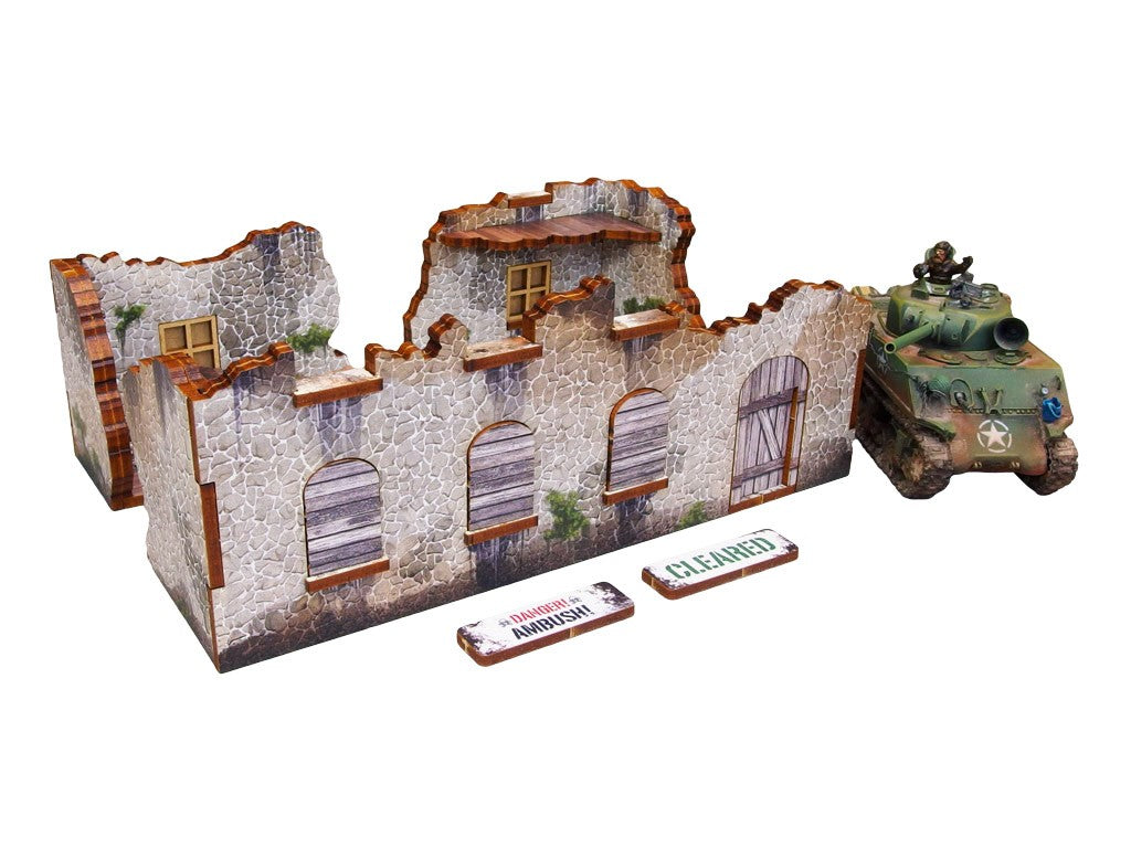 WW2 Achtung Panzer Normandy Ruin 3 (28mm) PRÉPEINTS