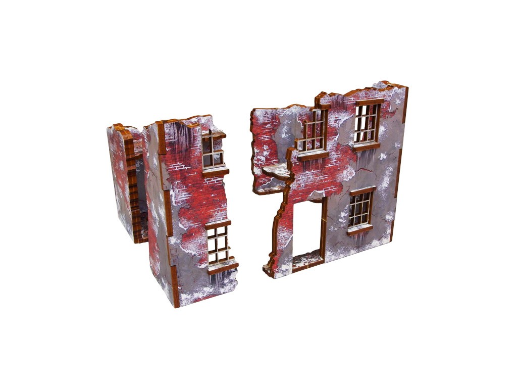 WW2 Achtung Panzer Normandy Winter Ruin 2 (28mm) PRÉPEINTS