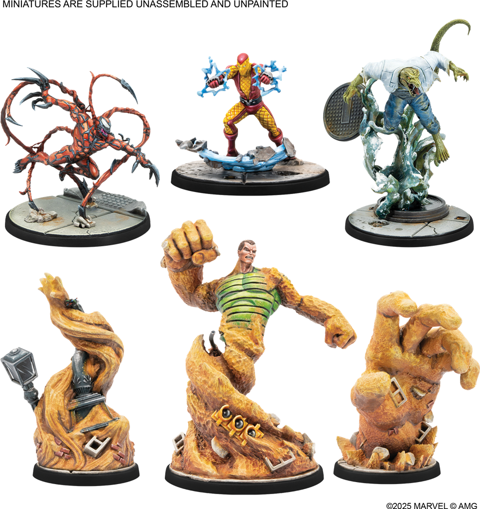Marvel Crisis Protocol: Spider Foes Starter Set de base en Anglais (LIVRAISON GRATUITE)