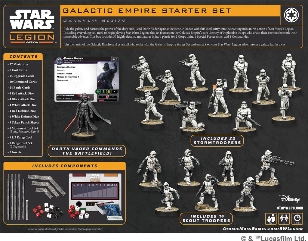 Star wars Légion : Empire Starter Set (Base)(LIVRAISON GRATUITE)