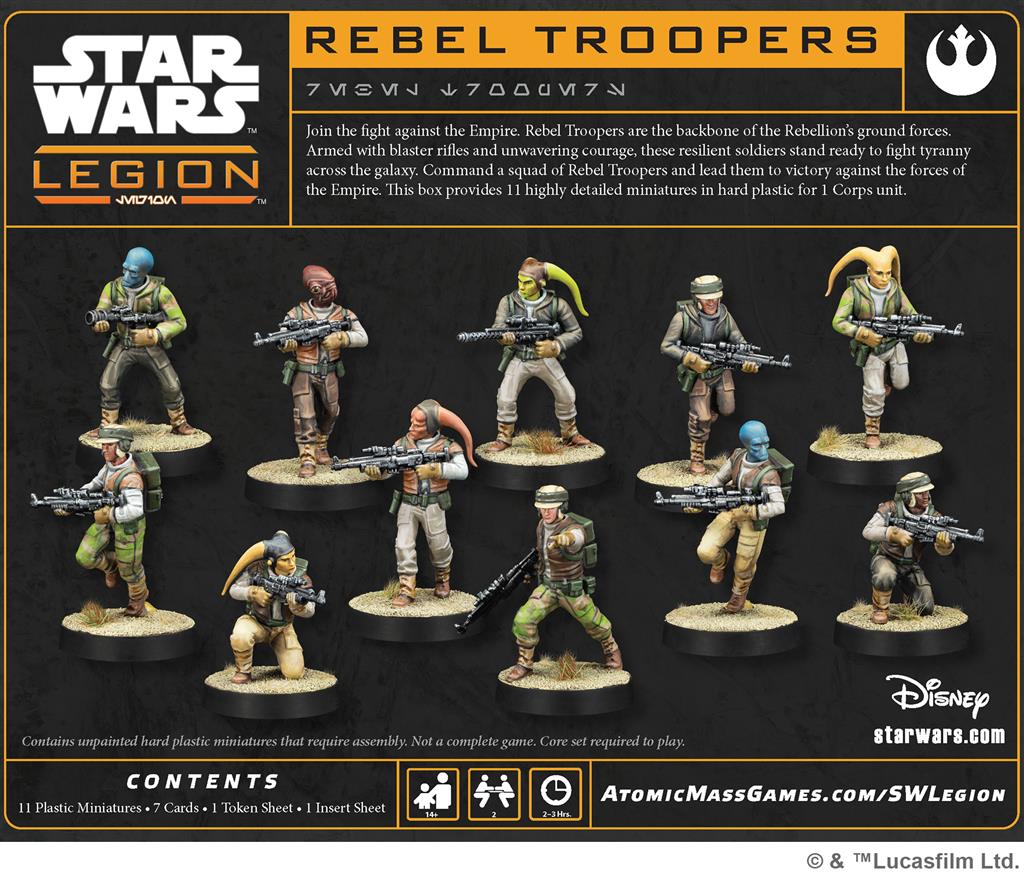 Star Wars Légion: Soldats rebelles / Rebel Troopers (Resculpt)(EN STOCK)