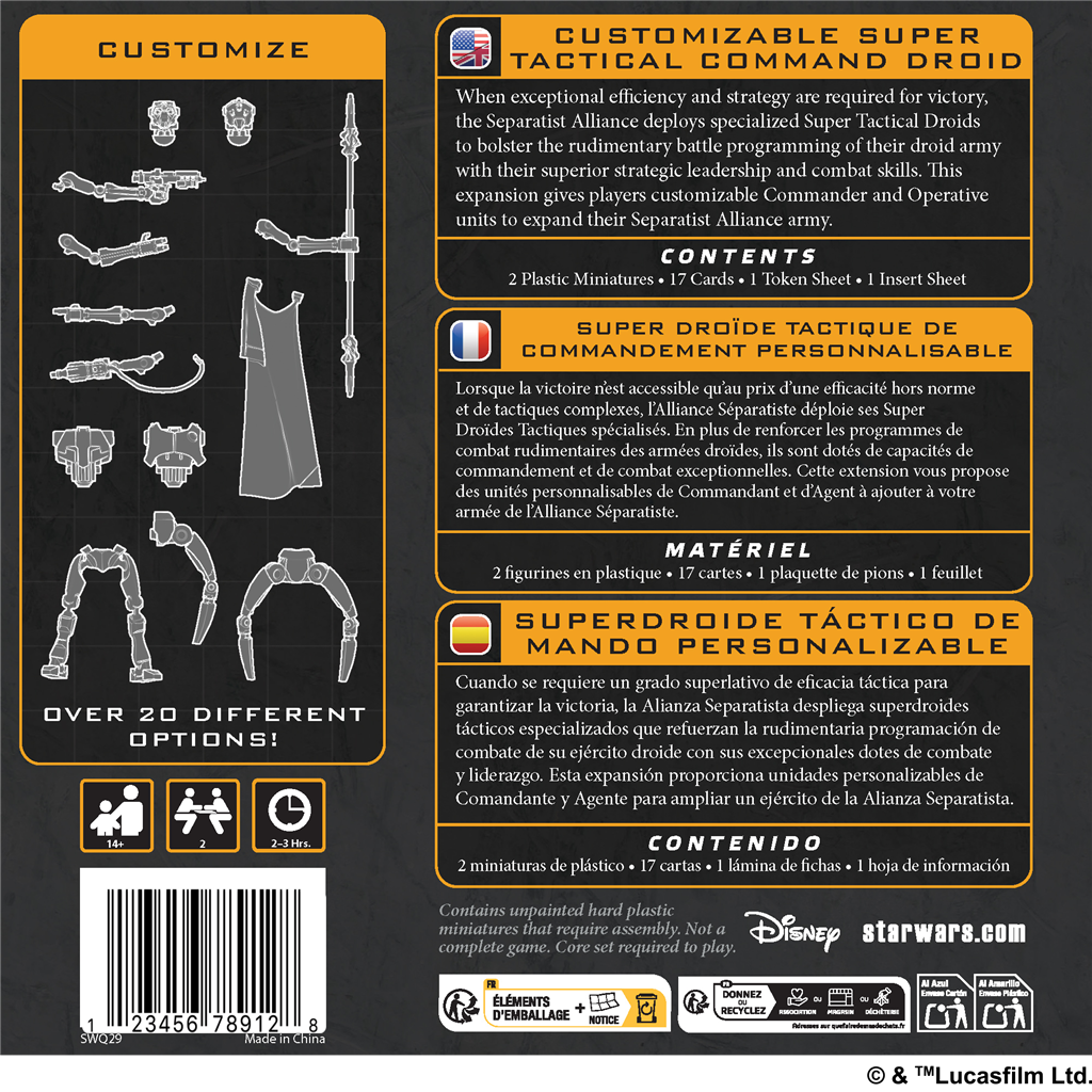Star wars legion : Super Tactical Command Droid