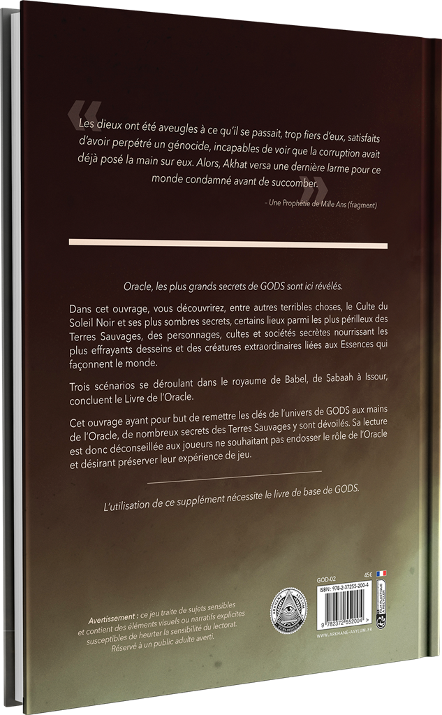 Gods : livre de l'Oracle (LIVRAISON GRATUITE)