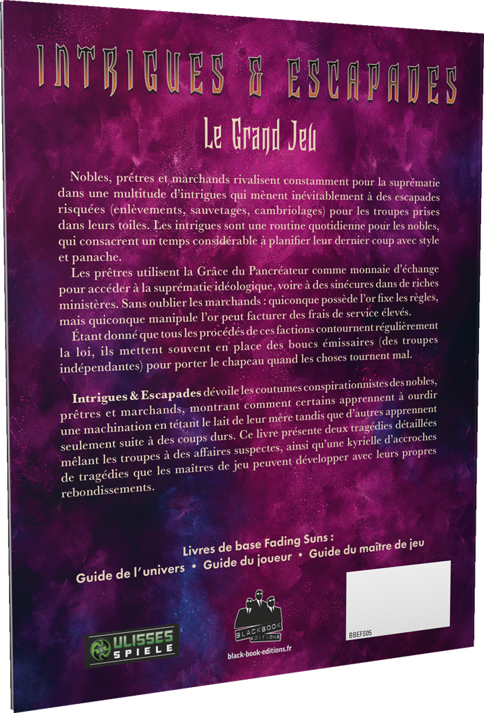 Fading Suns - Intrigues & Escapades (LIVRAISON GRATUITE)