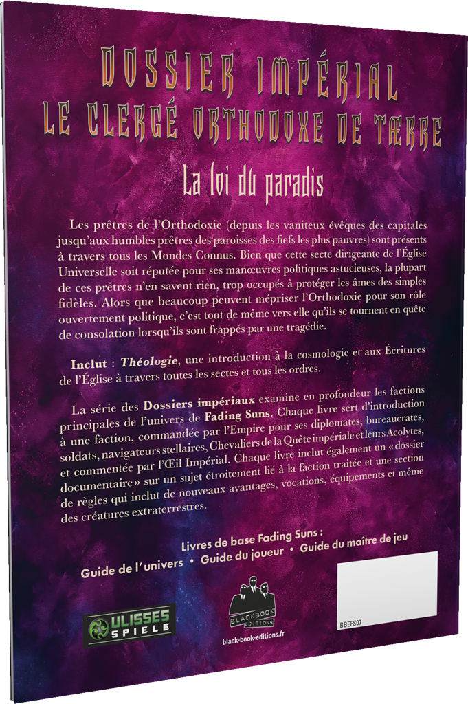 Fading Suns - Le Clergé orthodoxe de Tærre (LIVRAISON GRATUITE)