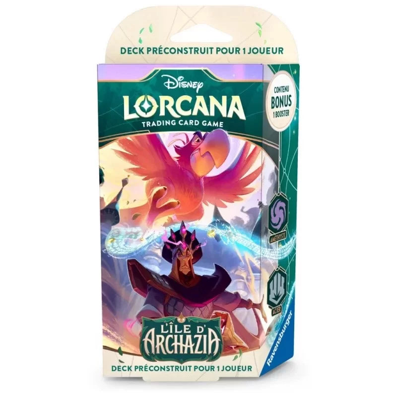 Disney Lorcana S7 D L'ïle d'Archazia : Starter Améthyste & Acier (Iago / Jafar)(EN STOCK)(SOLDES D'HIVER 2026)