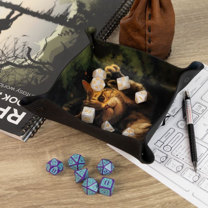 Piste à dés – Playing cat