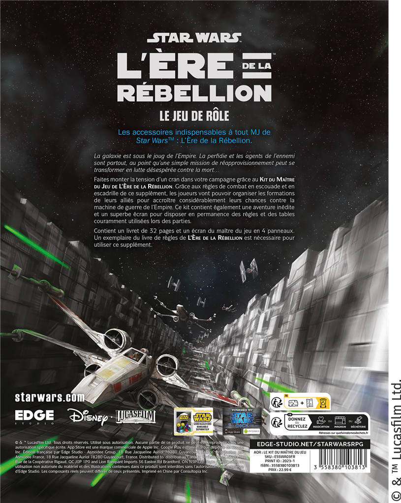 Star Wars: L'Ére de la Rébellion Kit Maitre du jeu