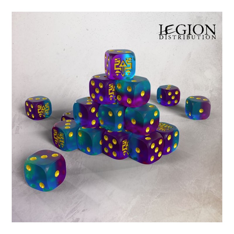 Grimdark Future - Saurian Starhost Premium Resin 16mm Dice Set (20) (Précommande sortie en mai 2026)
