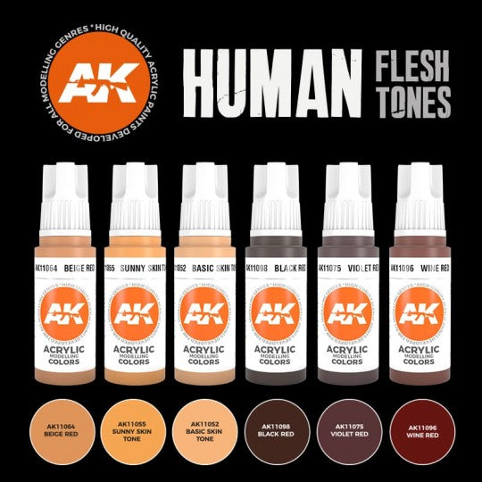 Acrylics 3GEN sets :Human Flesh Tones