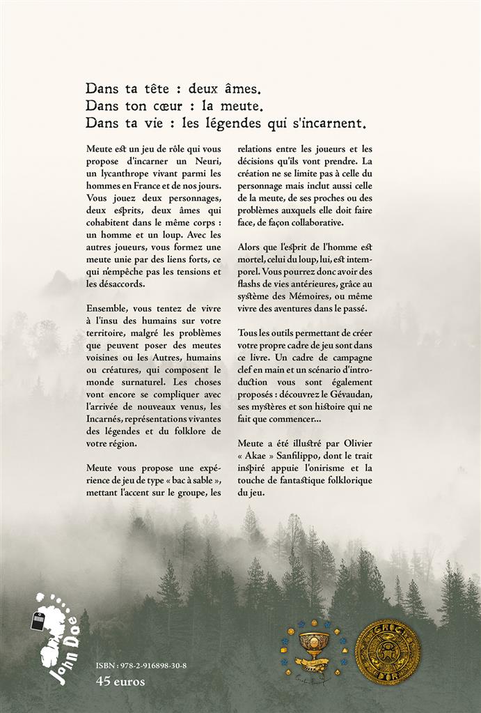 Meute, livre de base (LIVRAISON GRATUITE)