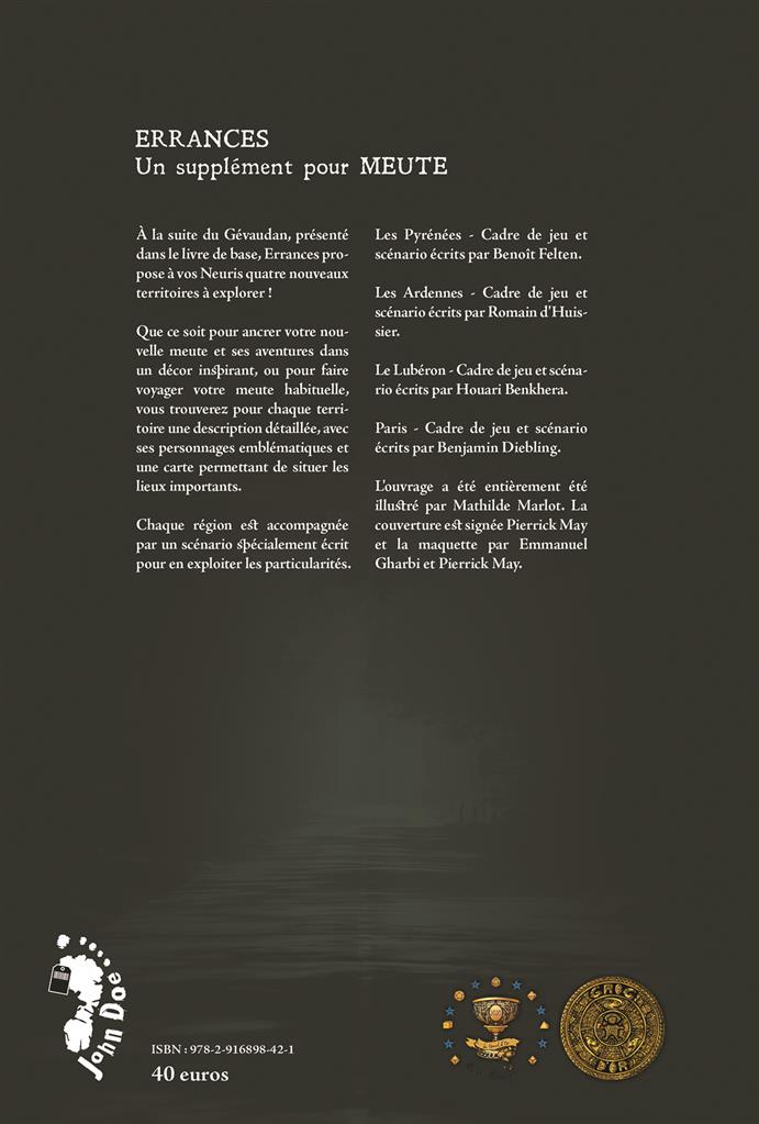 Meute, supplément Errances (LIVRAISON GRATUITE)