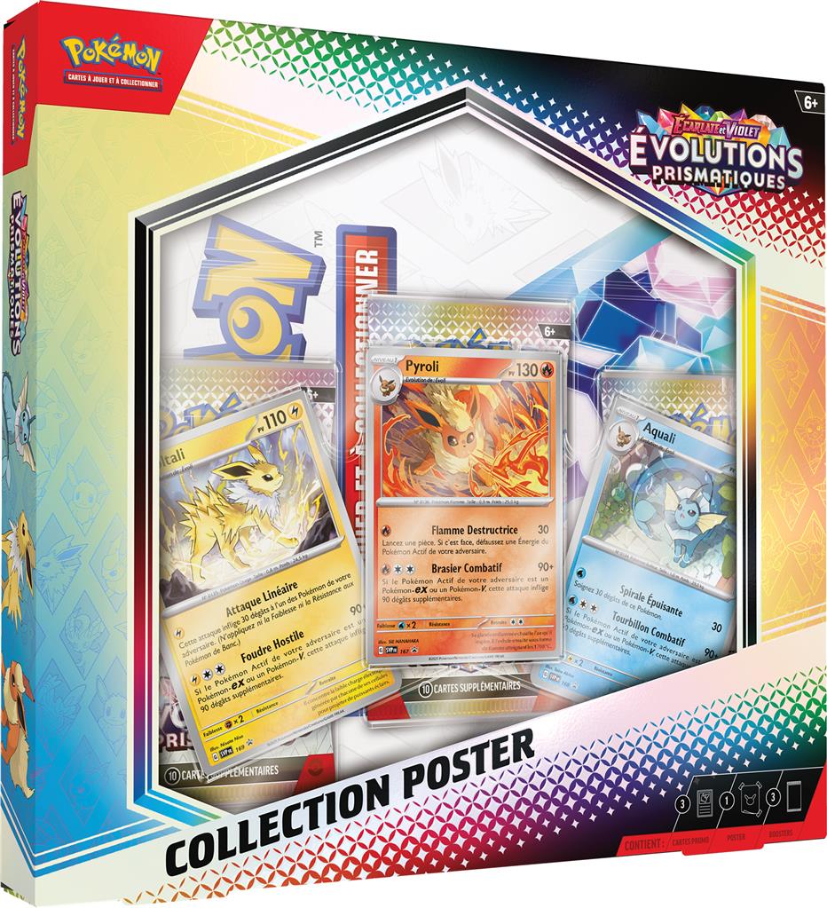 Pokémon : Coffret Poster Évolutions Prismatiques (EN STOCK)Produit limité à 1 exemplaire par client