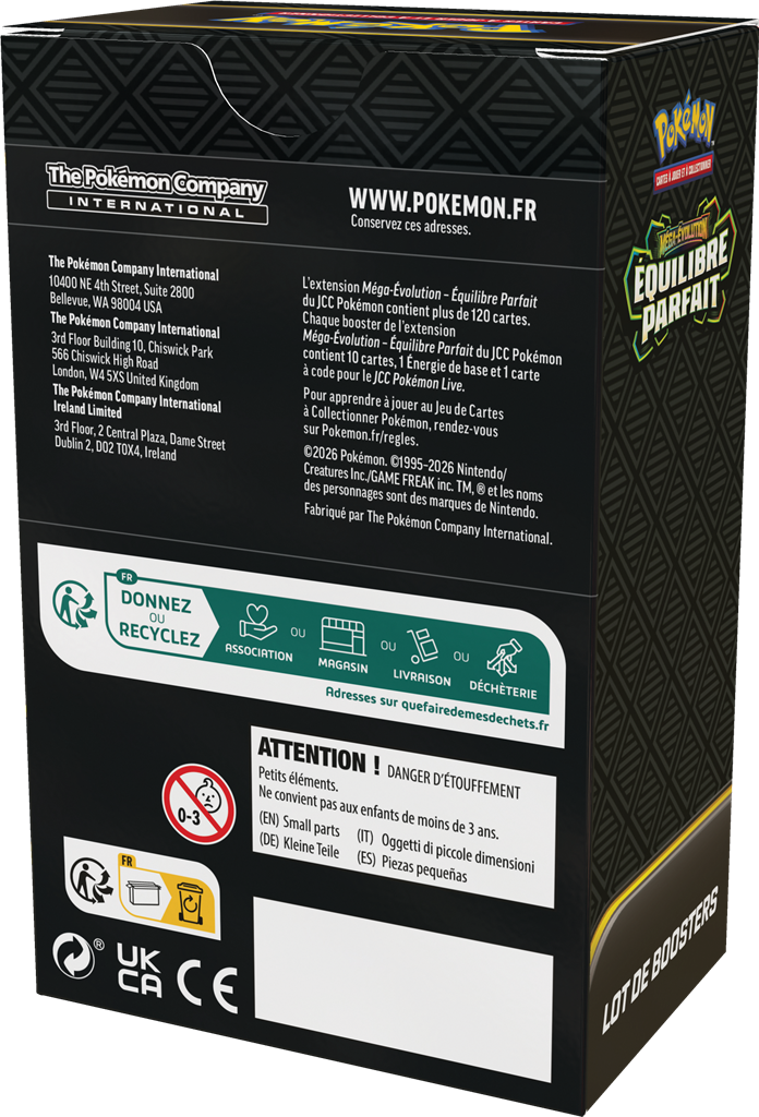 Pokémon ME03 : Booster bundle (6 boosters) Méga-Evolution Equilibre Parfait en Francais (Limité à un exemplaire par client sortie officielle le 27-03-26)