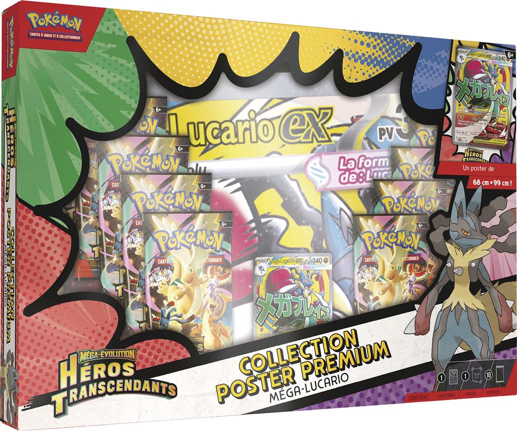 Pokémon Q126 : Coffret Poster Premium (10b) Mega-Lucario ( Limité à un exemplaire par client) (EN STOCK)