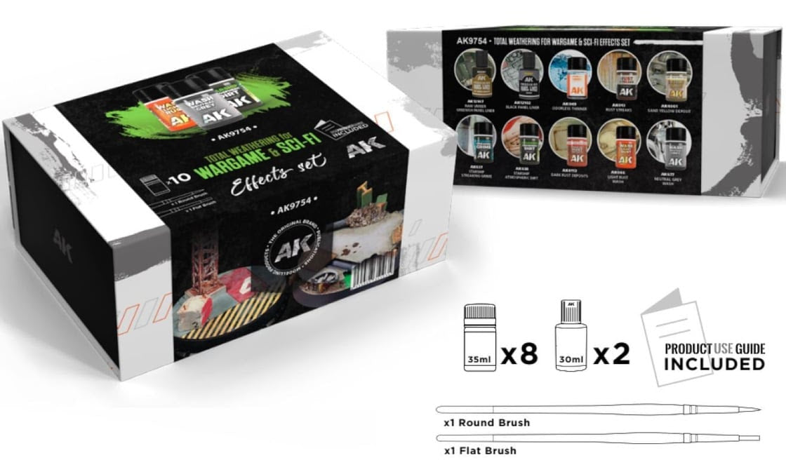 AK Interactive - Pigments - Total weathering for wargame et Sci-Fi (x8) (Disponible en juillet) (Copie)