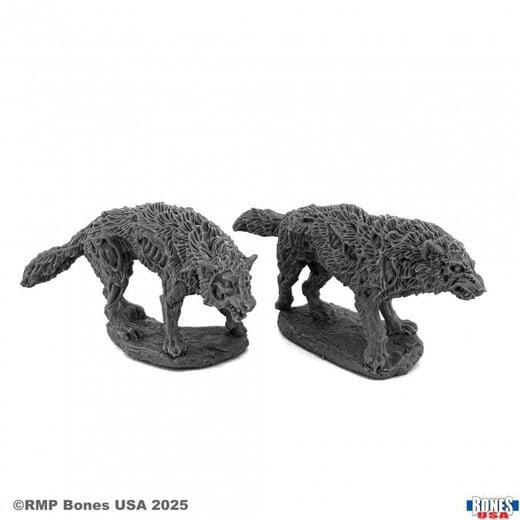 Reaper Miniatures : Dread Wolves (x2) (Disponible en mai)