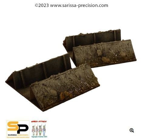 Sarissa Précision Trench System : Trench Straight (x2) (Précommandes disponible en janvier)